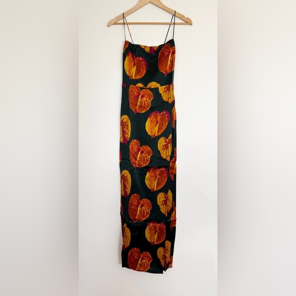 Reformation Frankie Silk Dress Size 0 - Picture 2 of 5